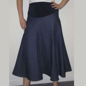 Maternity Jean Denim Skirt